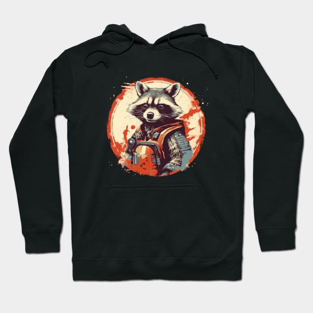 Rocket Raccoon (rough) Hoodie by DavidLoblaw